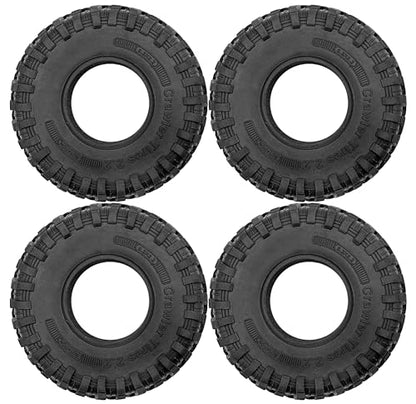 4Pack Vgoohobby 2.2" Rubber Tires,RC 2.2inch Mud Crawler Tires OD 130mm w/Foam Compatible with Axial SCX10 90047 D90 D110 Tamiya CC01 Traxxas TRX4 Gen8 1/10 RC Crawler Beadlock