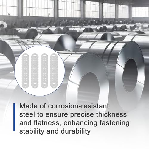 M6x12mm Precision Shim Washers for Shaft Alignment, 304 Stainless Steel | 0.1, 0.2, 0.3 and 0.5mm thin spacers for M6 metric bolts, mechanical fastening, component spacing and machinery setup - size: M6X12