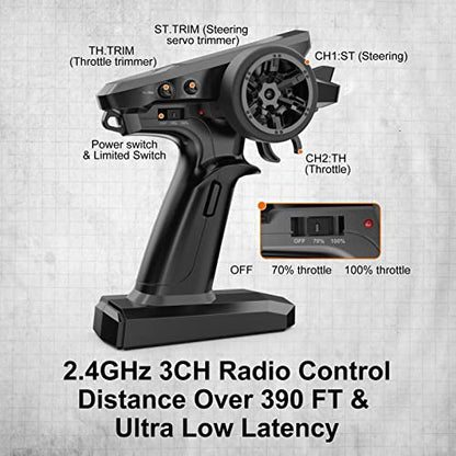 Remote Control Car 1:16 Scale with 3S 11.1V LiPo Battery Spare Parts RC Battery Chargers, 4WD RTR Brushless Fast RC Cars for Adults All Terrain, Max 42mph Off-Road Hobby Electric RC Buggy