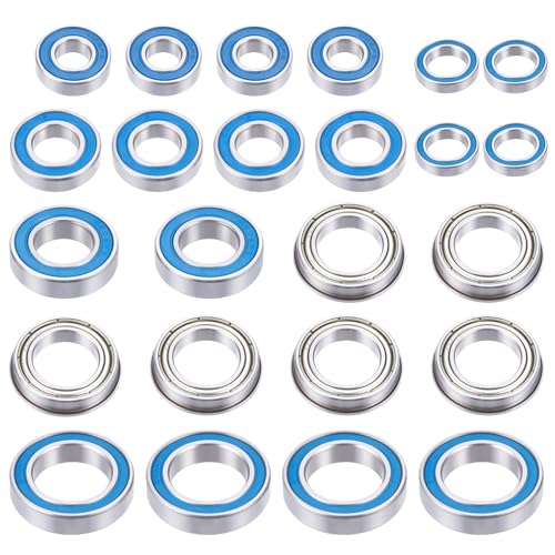 24pcs Steel Sealed Bearings Kit for Losi 1/5 5IVE-T 5T 5IVE-B 5B 4WD | Buggy SCT RC Car Upgrade Parts