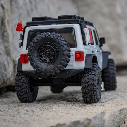 Axial 1/30 SCX30 Jeep Wrangler JLU 4X4 RTR Rock Crawler, White | Brushed, Battery & Charger Included, AXI-2261T2 - color: White
