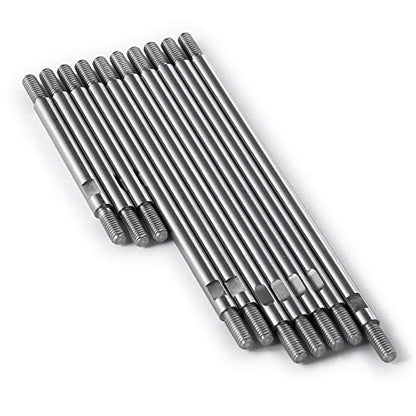 QUE-T 10pcs Stainless Steel Pull Rod Link Linkage for 1/10 RC TRX-4 Crawler Car (313mm Wheelbase) - size: 313mm Wheelbase