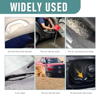 Pack-1 Car Air Conditioning Pipe Cleaning Brush, 9.8Ft Rotatable Vehicle Sunroof Drain Hole Unblocker, Universal Automotive Unblocking Repair Slender Drainage Tool Accessories (Green)