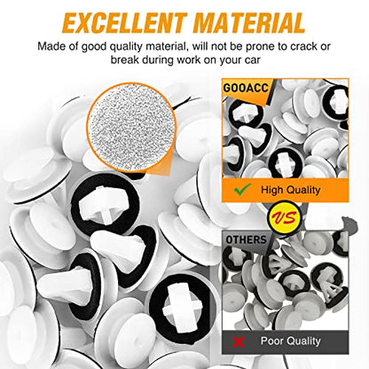 GOOACC 50Pcs Car Door Trim Panel Retainer Clips for Mazda | Bumper Fastener Rivet Clips G18K-51-SJ3 G18K51SJ3 Mazda 2, 3, 5, 6, CX-7, CX-9, MPV, MX-5 Miata, Protege RX-8 with Seal Ring - color: 50Pcs Door Trim Panel Retainer