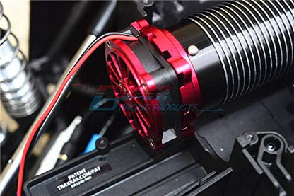 GPM For Traxxas Unlimited Desert Racer 4X4 (#85076-4) Upgrade Parts Aluminum Motor Heatsink With Cooling Fan - 1 Set Green
