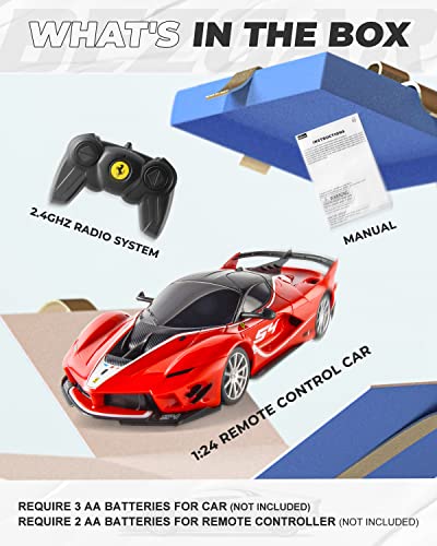 BEZGAR 1:24 Ferrari Remote Control Car Licensed FXX-K EVO | Official Ferrari Replica, 2.4G Stable Signal, Ideal Toy for Boys 6-8, 8-12 &Adults, Electric Racing, Hobby Collectible Model - color: Ferrari-1:24 Ferrari Fxx K Evo