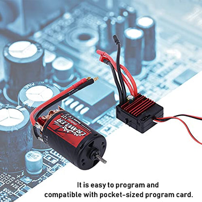 Topyond Brushed Motor, 5 Slot 550 12T and 80A for 1/10 RC Crawler Brushed M | 5 Slot 550 Brushed Motor 12T and 80A Esc Combo Set RC Car Accessories for 1/10 RC Crawler Brushed Motor Car