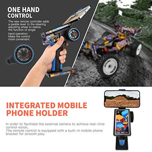 GoolRC WLtoys 124007 Brushless RC Cars, 1:12 Scale Remote Control Car, 4WD 75km/h High Speed Racing Car, 2.4GHz All Terrain Off Road RC Truck RTR with Metal Chassis for Adults