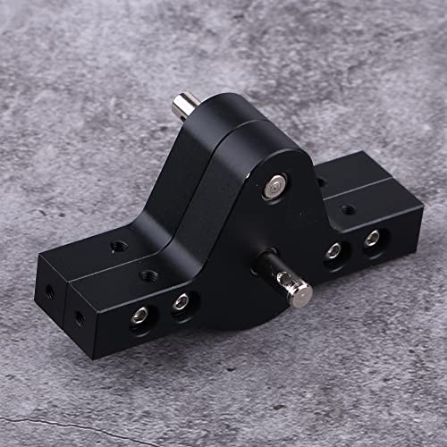 Metal Transfer Case for RC Crawlers, RC Gearbox Easy Install Anti-Rust Black for Axial SCX10, D90, D110 (1/10 Scale)
