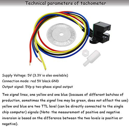 Ximimark 2Pcs Photoelectric Speed Sensor Encoder Coded Disc Code Wheel for Smart Car C B D E Models
