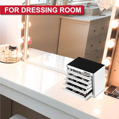 P.I.T. Mini Tool Box,Small Metal Toolbox Organizer with 5 Drawers,White | 8.6"W X 4.6"D Cute Size,Q235 Steel,Magnetic Locking Mechanism,PVC Drawer Liners - color: White, size: 5-Drawer