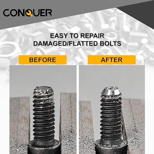 CONQUER Deburring External Chamfer Tool, All Thread Reamer, 1/8"-3/4" | HSS Blade, Quick-Release 1/4" Hex Shank Fits Copper, Aluminum, Brass & PVC Pipe - size: HSS 1/8"-3/4"(3mm-19mm)
