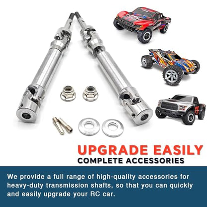 Heavy Duty Steel Rear Drive Shaft CVD for Traxxas Slash 2wd Upgrades and 1/10 Traxxas Stampede 2wd/Rustler 2wd/Hoss 2wd/F-150 Raptor 2wd RC Car(2Pcs) - style: Rear Drive Shaft CVD