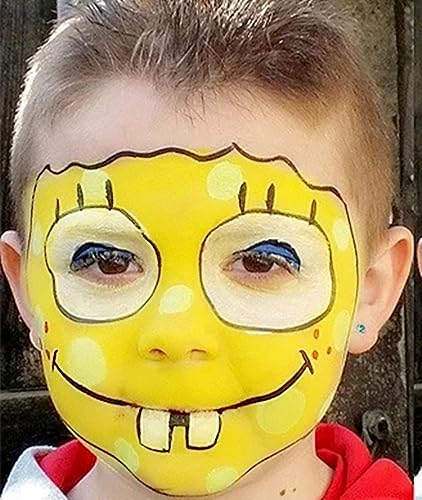 Go Ho Yellow Face Body Paint(2.1 oz),Yellow Makeup Water Based Face Paint and Body Paint for Airbrush Makeup, Special FX, Cosplay, and Halloween Make up - color: Yellow