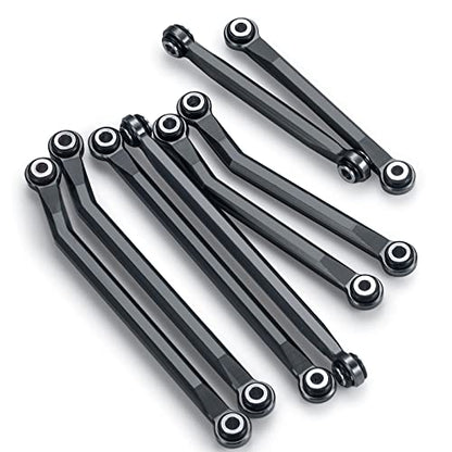 Higher Extra Clearance Links Set Linkage for TRX4M Upgrades 1/18th RC Crawler Car Parts (Black) - color: Black