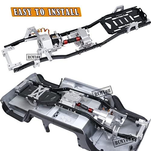 RC Gearbox for 1/10 RC Crawler Car SCX10 90046,Metal Chassis Frame Prefixal Shiftable Gearbox Upgrade Parts Hops Up,Upgrade 2022,More Durable,Two Speed Modes