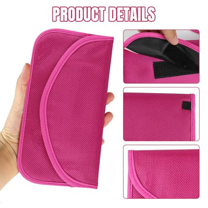 2PCS Faraday Bag for Phones and Car Keys, Keyless Entry RFID Signal Blocking Bag Key Fob Protector, Anti-Theft Faraday Pouch for Cell Phone Privacy Protection, Signal Shielding (Rose Red) - color: Rose Red