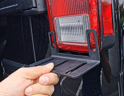 iJDMTOY Below Taillamp Mount Mini SR LED Light Bar Kit Compatible with Jeep 2007-17 Wrangler JK, Includes 30W LED Lightbar, Tail Light Moun Brackets & On/Off Switch Wiring Kit