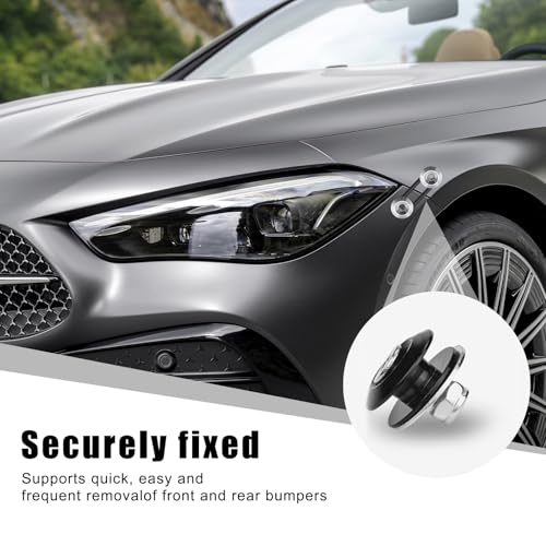 KVAEY Bumper Quick Release, JDM Front Rear Bumper Fasteners with Stainless Steel Screw Rubber O-Ring Washers, Universal Car Bumper Quick Release Tabs Trunk Bend Fenders Holders Kit (Silver) - color: Silver