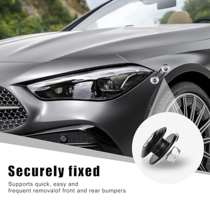KVAEY Bumper Quick Release, JDM Front Rear Bumper Fasteners with Stainless Steel Screw Rubber O-Ring Washers, Universal Car Bumper Quick Release Tabs Trunk Bend Fenders Holders Kit (Silver) - color: Silver