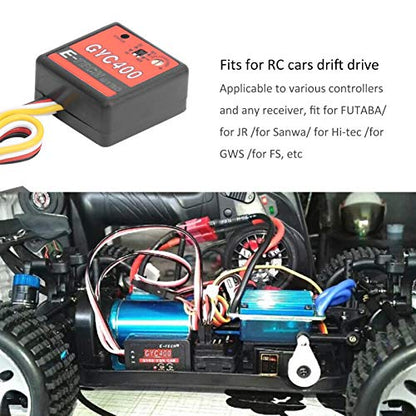 GYC400 Mini RC Gyroscope Module Drift Drive Control Gyro Stabilizer for Remote Control Car Model Plastic 2.3x2.3x1cm 15g