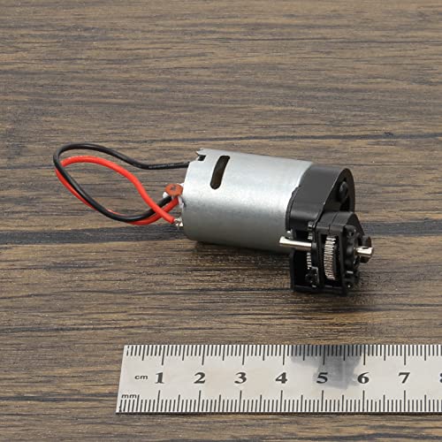 RCAWD SCX24 Upgrades 370 34T Electric Motor Carbon Brushed Motor & Center Gear Housing, Transmission with Steel Gears Parts for Axial 1/24#AXI90081#AXI00001#AXI00002#AXI00005#AXI00006 Black - color: Black