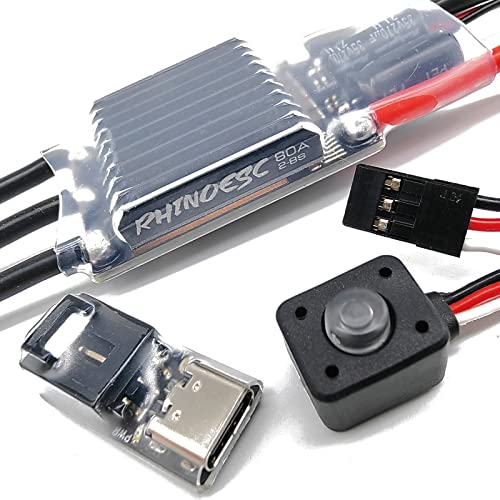 AM32 Crawler ESC 80A Power System 2-8S BEC 5.20-8.2V Adjustable for 1/8 1/10 Scale Cars Crawler Car Axial SCX10 Traxxas TRX-4 TRX-6 (Crawler AM32 80A ESC) - color: Crawler Am32 Esc
