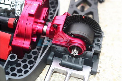 GPM for ARRMA 1/10 Big Rock Crew CAB AR102711 Aluminum Front/Rear Differential Yoke -4PC Set (red)