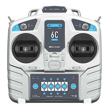 GoolRC Microzone MC6C 2.4GHz 6CH Remote Controller Mode 2 Transmitter and MC6RE Receiver Radio System for RC Airplane Drone Multirotor Helicopter Car Boat MC6RE Receiver