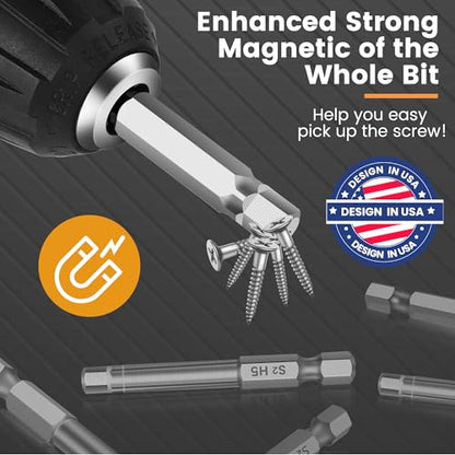 MulWark Hex Head Allen Wrench Drill Bit Set 13pcs Precision Metric S2 Steel – Magnetic Bits with Corrosion Resistance 1/4" Allen Key Bit Set - style: 13PC Hex Head Drill Bit Set
