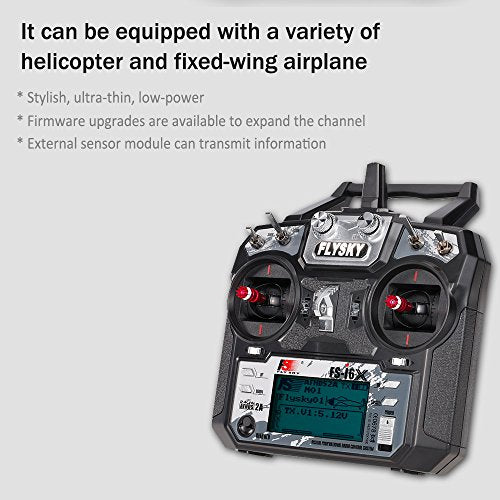Flysky FS-i6X 6-10(Default 6)CH 2.4GHz AFHDS RC Transmitter w/ FS-iA6B Receiver