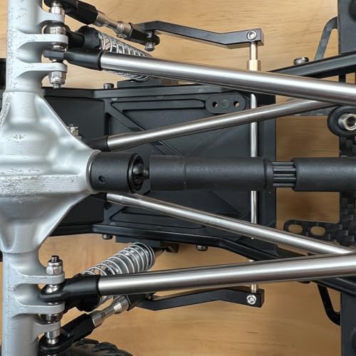 Metal Rear Sway Bar Anti-roll Set for 1/10 Axial Wraith RR10 Yeti Rock Crawler Car (Silver) - color: Silver