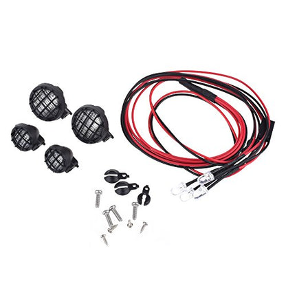 RC Car 1/8 1/10 LED Lights Cup 12mm&18mm Truck LED Fog Lamp Light Kits for RC 1:8 1:10 Tamiya AXIAL Crawler Rock (4Pcs)