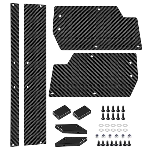 RC Car Double Deck Spoiler Carbon Fiber Tail Rear Wing Upgrade Kit for 1/8 Arrma Vendetta 3S BLX Off Road