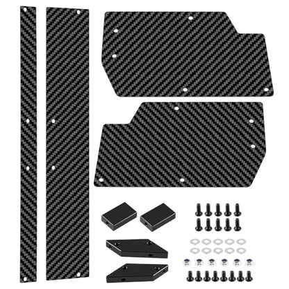 RC Car Double Deck Spoiler Carbon Fiber Tail Rear Wing Upgrade Kit for 1/8 Arrma Vendetta 3S BLX Off Road