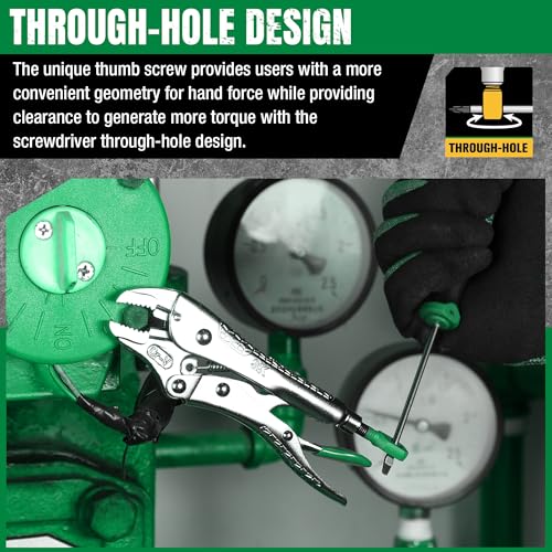 SK 5-Piece Locking Pliers Set, Long Nose & Curved Jaw Vice Grips | Vise Grip Pliers, Premium CR-V Steel, Ergonomic Anti-slip Handle, Ideal for Welding or Assembly, with Rolling Pouch - size: 5-Piece