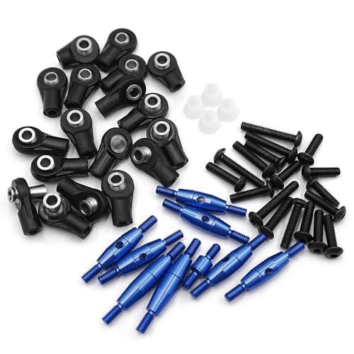 1 Set Aluminum Tie Rods for 1/10 4WD GT 4-Tec 2.0 (83056-4) RC Cars (Blue) - color: Blue