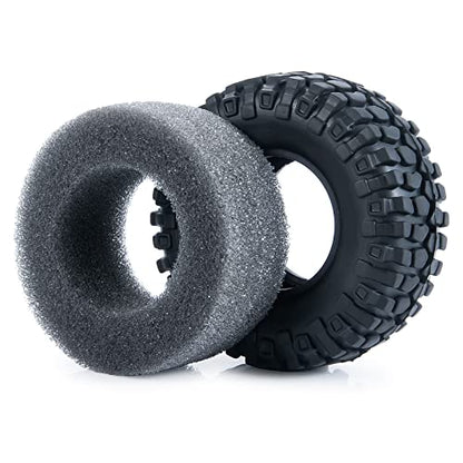 SWX 1.0 4Pcs Micro Rubber Tires for SCX24 1/24 RC Crawler Car 54mm | 1.0 Tires, Micro Rubber Tires, 54mm, SCX24, 1/24 Crawler, 4Pcs