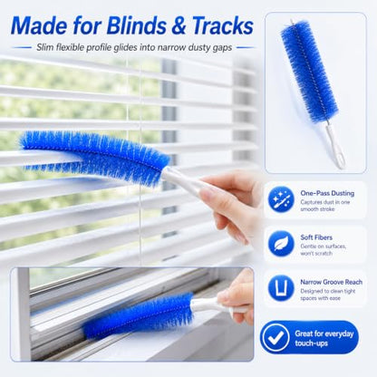 Fan Cleaning Brush with Bendable Microfiber Head, Easy Satisfying Reusable Dust Remover for Electric Fans, AC Vents, Blinds, Home & Car (3)