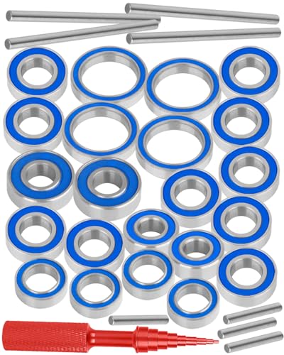 RC Bearings Kit Upgrades Part for 1/7 Fireteam/Mojave 6S BLX,1/8 Typhon 6S BLX,Outcast 6S BLX,Kraton 6s BLX,Senton 6S BLX,Talion 6S BLX,Notorious 6S BLX,22pcs w/Bearing Tool,Navy Blue - color: Navy Blue(1set)
