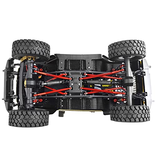 7PCS/Set Aluminum High Clearance Chassis Links Suspension Linkage Set Compatible with 1/24 Axial SCX24 AXI00001 AXI00002 AXI00006 Upgrades (Red) | 7PCS/Set High Clearance Chassis Links Compatible with 1/24 Axial SCX24 AXI00001 AXI00002 AXI00006 Upgrades (