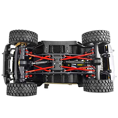 7PCS/Set Aluminum High Clearance Chassis Links Suspension Linkage Set Compatible with 1/24 Axial SCX24 AXI00001 AXI00002 AXI00006 Upgrades (Red) | 7PCS/Set High Clearance Chassis Links Compatible with 1/24 Axial SCX24 AXI00001 AXI00002 AXI00006 Upgrades (