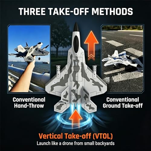 4-CH F-22 Raptor RC Plane,Vertical Flight Mode,Upgraded Dual Motors