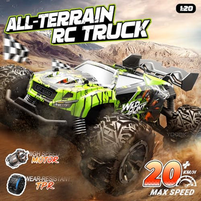 1/20 Scale Fast RC Cars, 20KM/H 4WD Off-Road High Speed Remote Control Trucks for Adults and Kids Boys, All Terrain Truck Toys Gifts Blue - style: S767-blue