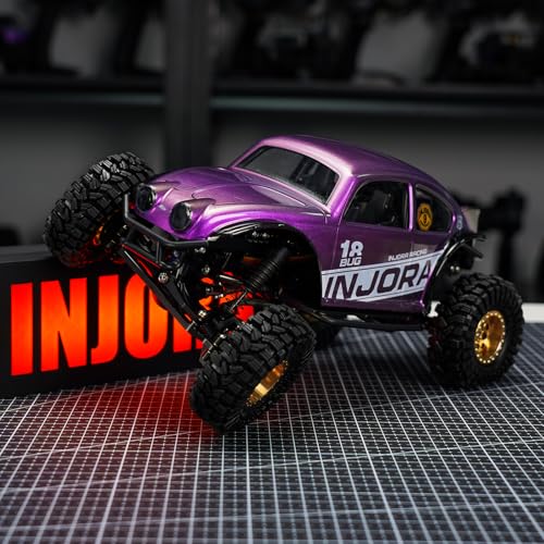 INJORA BUG18 Body with Interior for 1/18 TRX4M Universal LCG Chassis（Purple） - color: Purple