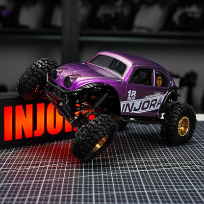 INJORA BUG18 Body with Interior for 1/18 TRX4M Universal LCG Chassis（Purple） - color: Purple