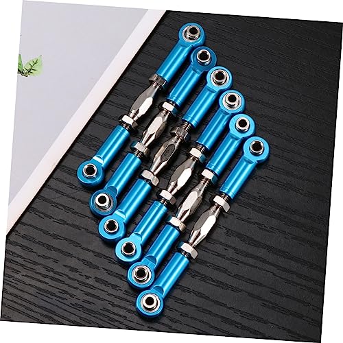 6pcs Aluminum Turnbuckle Rods for Rc Epxhsp Racing Trucks and Buggies Linkage Upgrade Parts - color: Blue