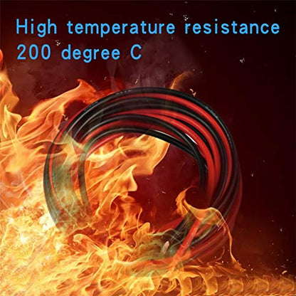 BNTECHGO 16 AWG Silicone Wire Red Black 5ft Stranded Tinned Copper Wire | Flexible 16 Gauge Stranded Wire Silicone Rubber Insulation For RC Models, Drone, Robot, Battery, EV Charger, 3D Printer, DIY - size: 10 feet