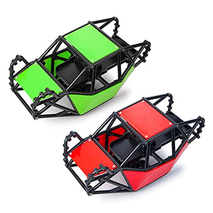 RC Roll Cage Rock Buggy Body Shell for 1/10 Axial SCX10 ll 90046 RC Crawler Car Buggy (Green) - color: Green