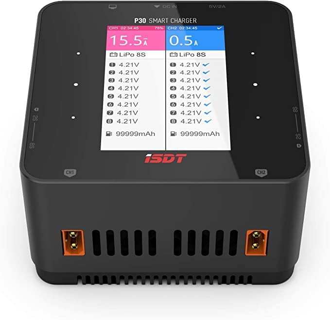 ISDT P30 Bundle: P30 DC 1000W 30A Dual Channel Lipo Battery Charger & 3S 5200mAh 50C XT60 Smart Battery